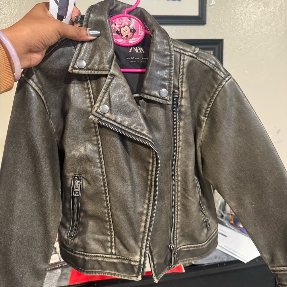 Kids faux leather jacket